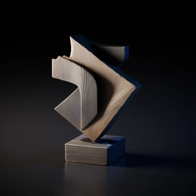 abstract wooden sculpture.