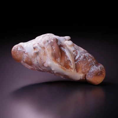 Croissant, sugar topping, bakery item.