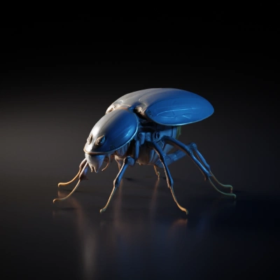 transparent mechanical insect.