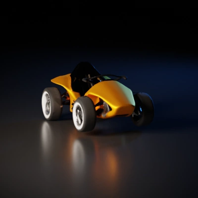 Futuristic recreational vehicle, minimalistic design.