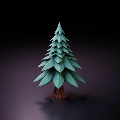 cartoon evergreen tree.