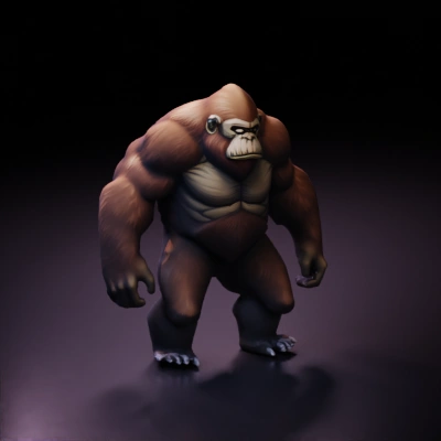 Gorilla-like creature with muscular build.