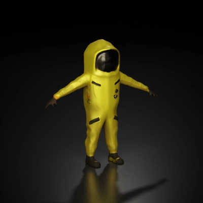 Astronaut suit with built-in breathing apparatus.the backroom