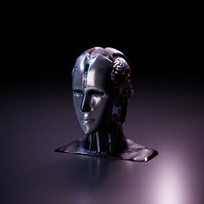 Android with exposed brain, cyberpunk style, humanoid design. 
hd high resolution with more detailing can be processed