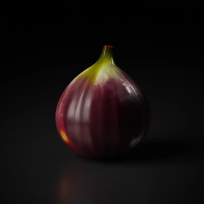 Round fruit, spherical with a tapered end, food.