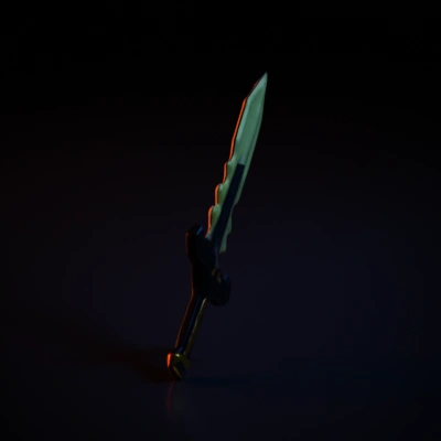 Metal sword, cartoon style。