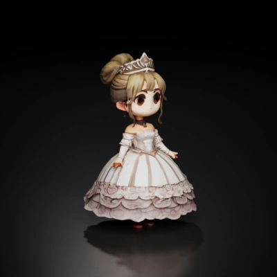Chibi-style princess character.