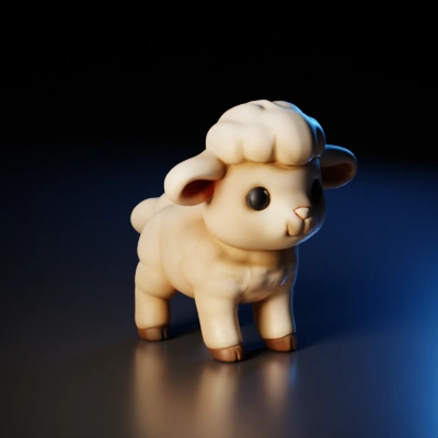 A cute toy lamb.