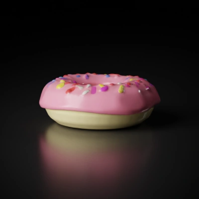 Donut with sprinkles.