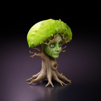 tree with a human-like face.