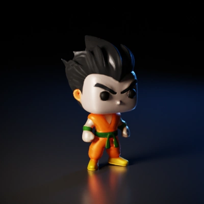 Small action figure, cartoonish design.