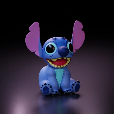 blue alien creature with big ears.