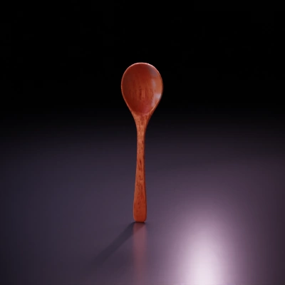 Wooden cooking spoon.