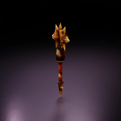 Fantasy war hammer with spikes.