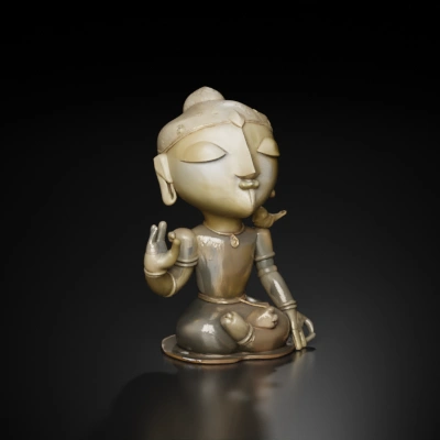 Buddha-like figure statue.