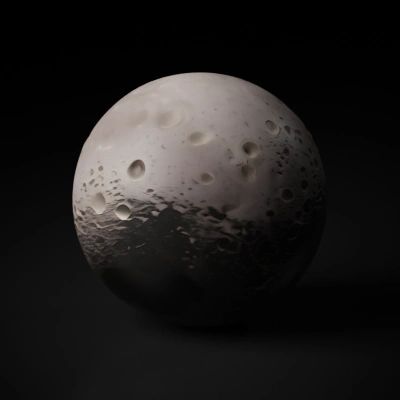cratered celestial body.