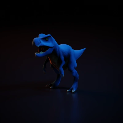 Realistic rendering of a Tyrannosaurus rex.