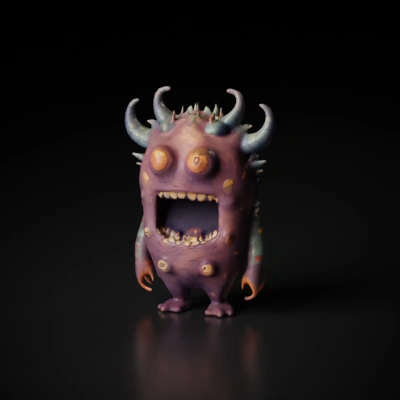 Monstrous creature with numerous eyes and large mouth.