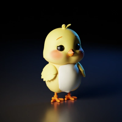 Cute fluffy chick.
