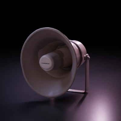 Loudspeaker megaphone for public announcements.