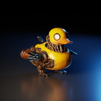 robot bird with jet wings.