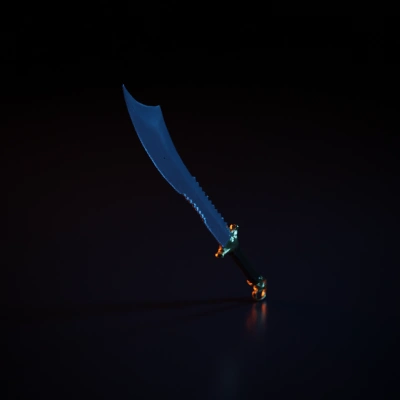 Decorative sword with intricate hilt design.