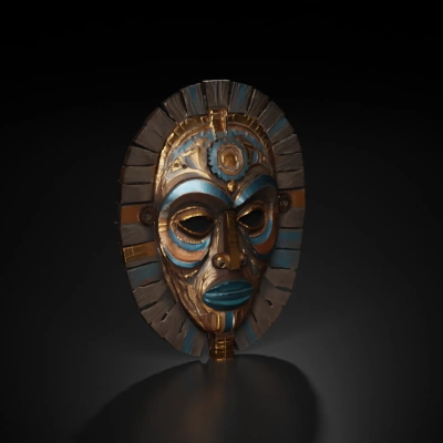 ornate tribal mask.