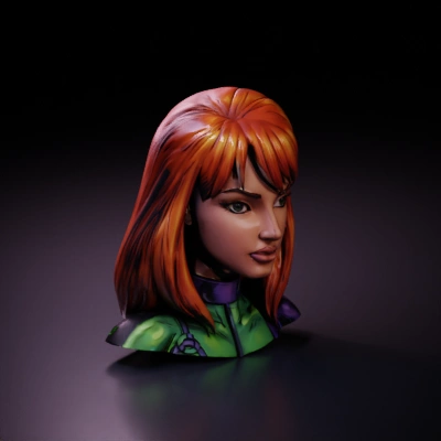 Red-haired female character.