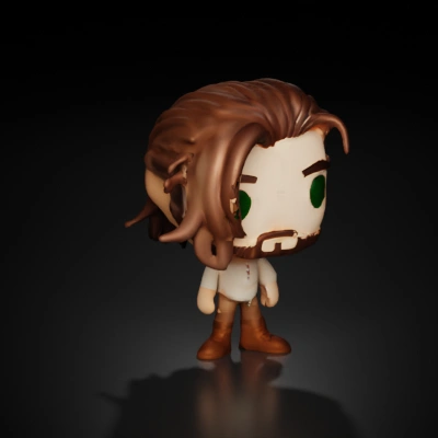 Toy collectible figure, exaggerated features, stylized design.

Smooth de edges and do a simple geometry