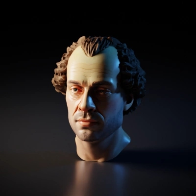 bust of a historical male figure.