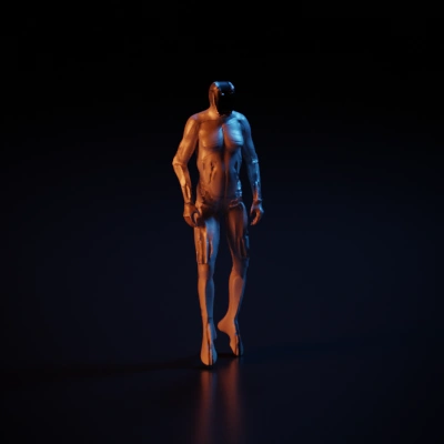 humanoid creature with slender body.