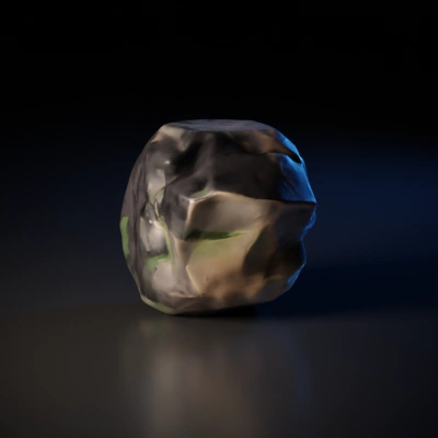Rock, low poly, stylized, simple textures.
