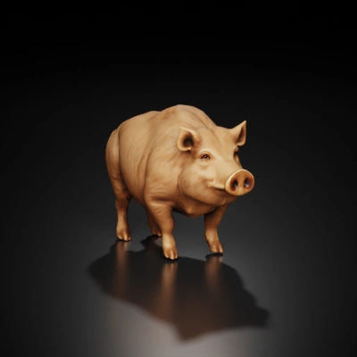 Large wild boar with realistic features.