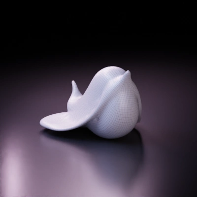 Abstract sculpture, fluid and modern.