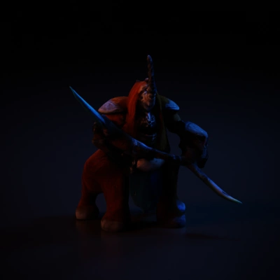 Centaur warrior, armed with a spear and shield.