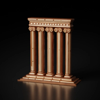 Ancient Greek architectural column, classic design.