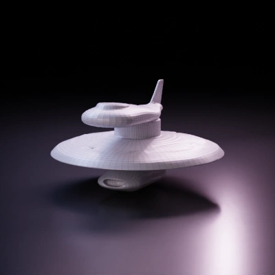 Iconic starship from classic sci-fi series.