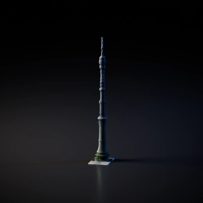 Tall communication tower, various sections.