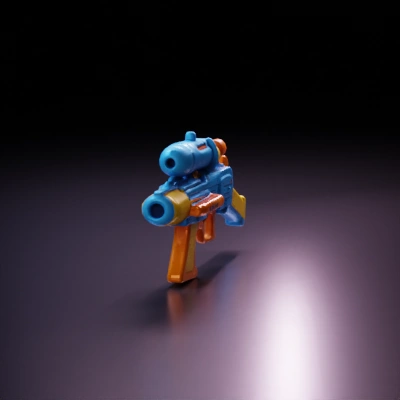 Futuristic water gun, sci-fi style, toy weapon.