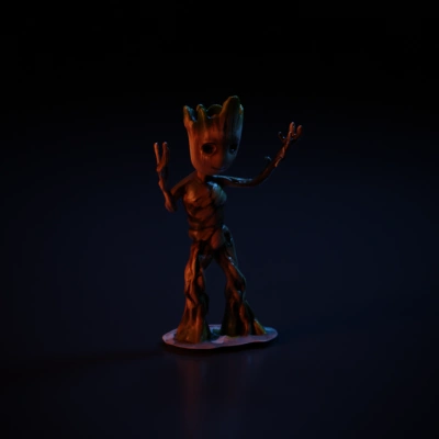 Tree-like humanoid character, friendly expression.