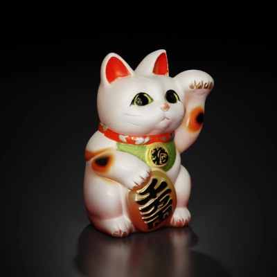 Lucky cat statue.
