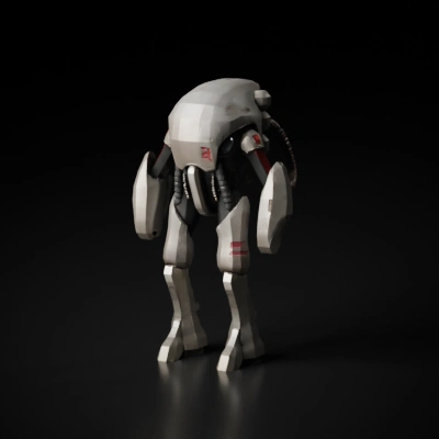 Futuristic robotic soldier.