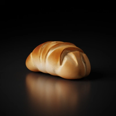 Loaf of bread, realistic texture.