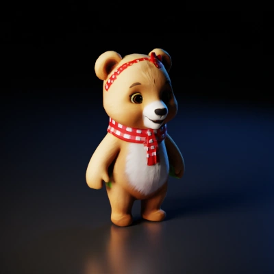 cute teddy bear with bow.