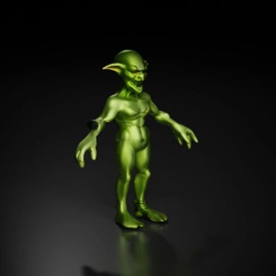 Goblin-like humanoid figure, exaggerated features.