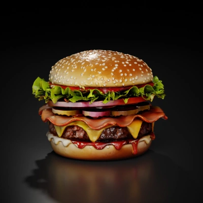 A hamburger.