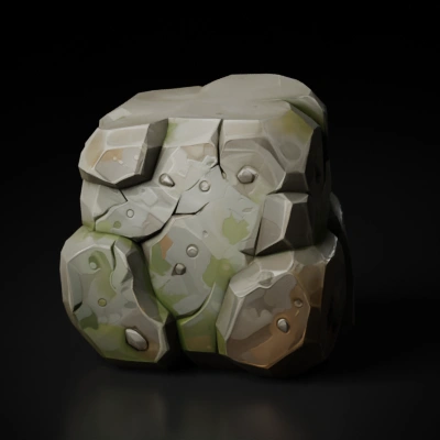 A stylized rock.