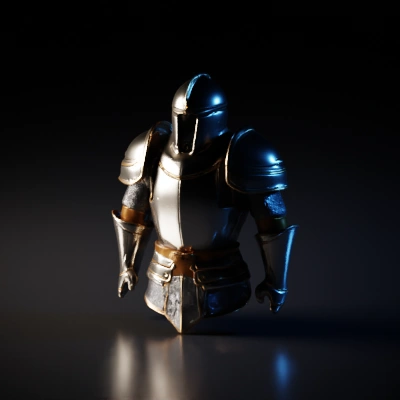 Steel medieval knight armor, shoulder and arm pieces.