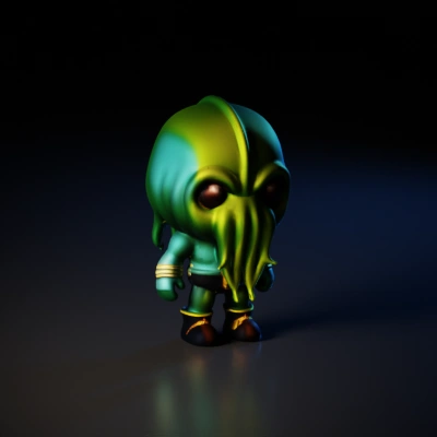 Green humanoid creature with tentacles, cartoon style.
