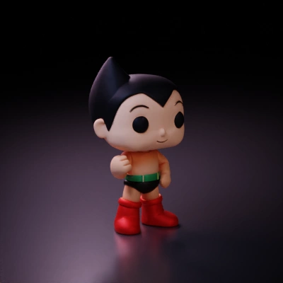 Astro Boy cartoon toy figure.